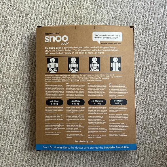 New in Box Happiest Baby Snoo Sleep Sack Swaddle Sz L - Picture 2 of 2